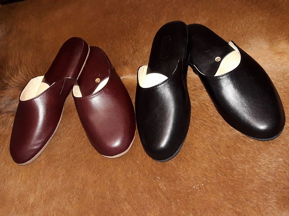 Zapatilla de descanso Cuero  Linea 1 Ancha